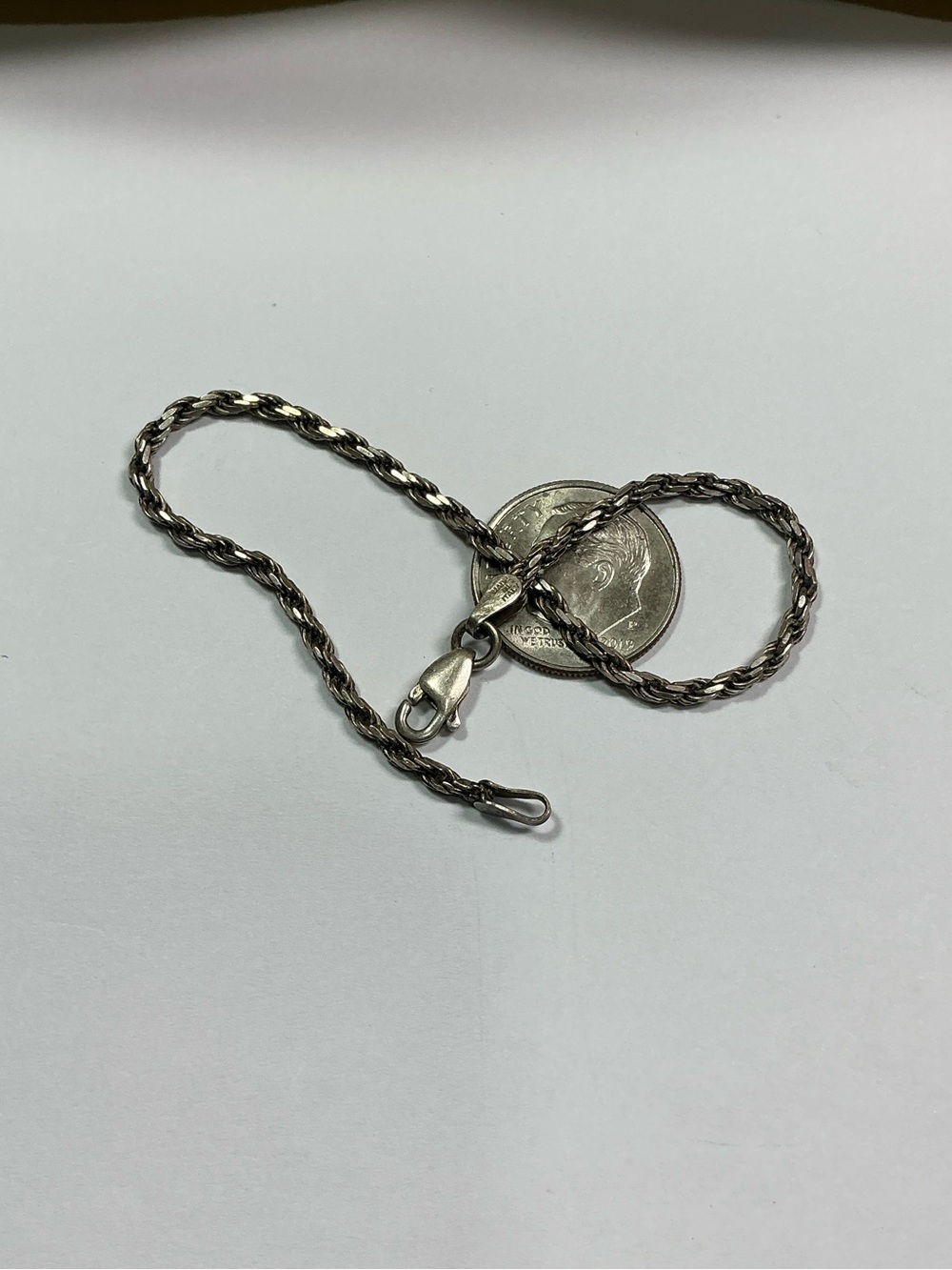 Sterling Silver Rope Chain Bracelet - Silver - Picture 5 of 5